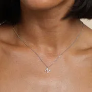 Astrid & Miyu N Initial Pavé collier argent initiale N