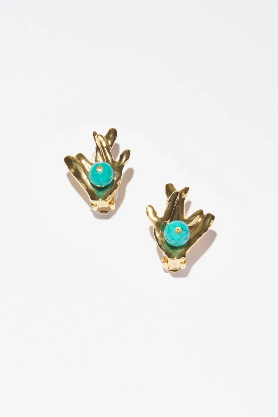 Philippe Ferrandis Minorca boucles d'oreilles clips dorées