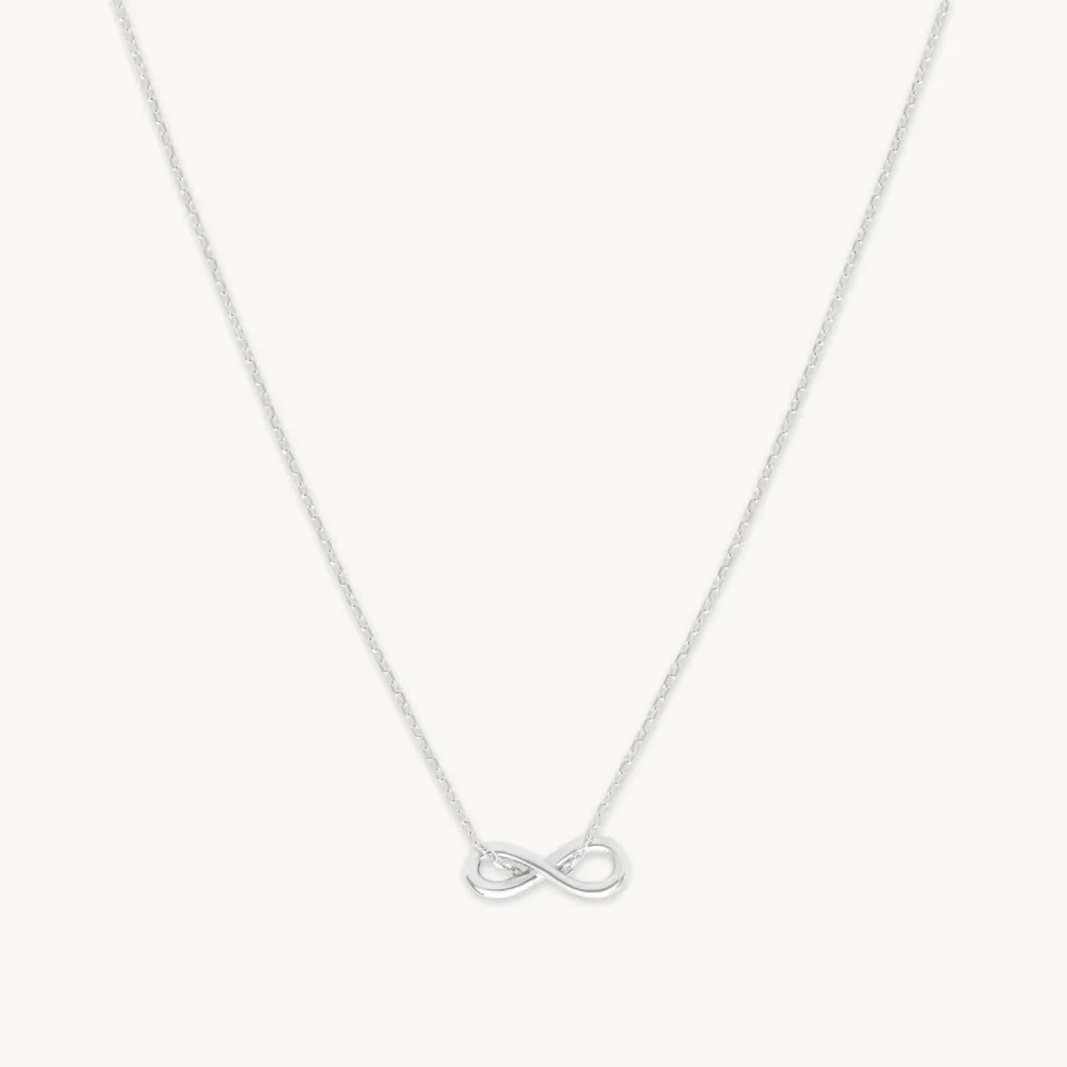 Astrid & Miyu Infinite Pendant collier or blanc infini