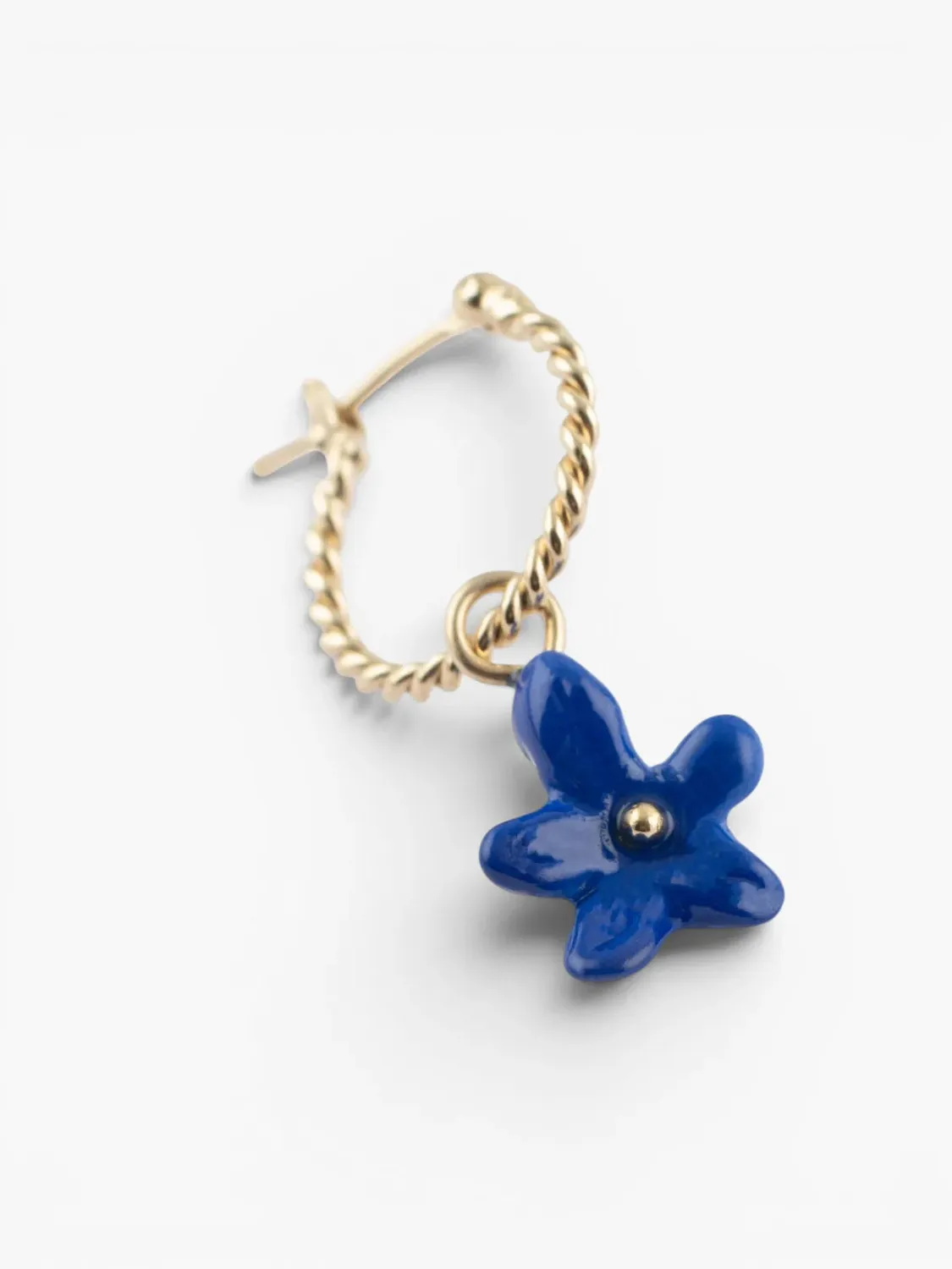 Nach Bijoux Mini créole Jasmin boucle d'oreille bleue à l'unité