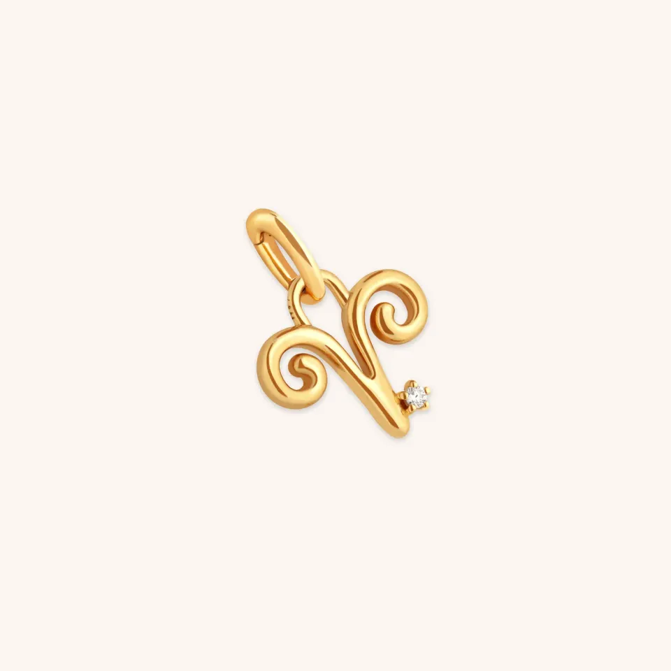 Astrid & Miyu Aries Zodiac Clip Charm breloque dorée bélier