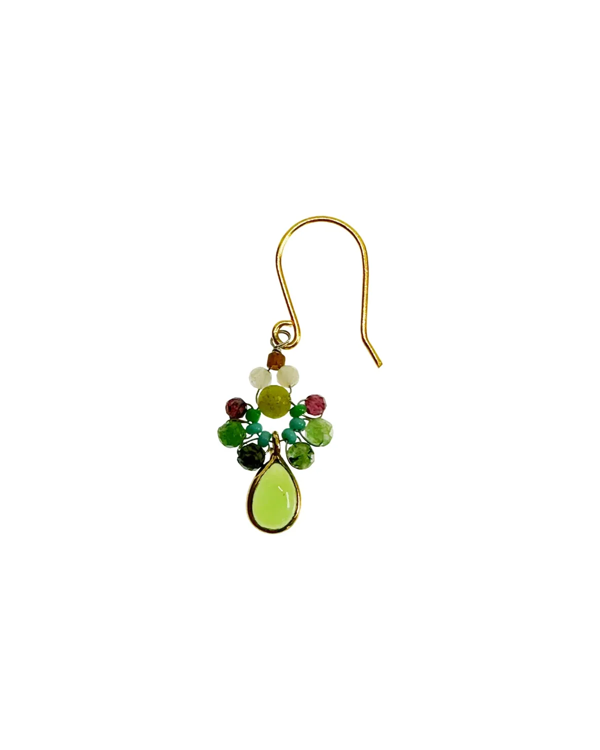 Le Fourbi de Capucine FDC185 boucles d'oreilles grenat aventurine