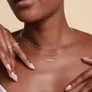 Astrid & Miyu Cosmic Star Topaz collier or blanc topaze