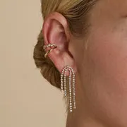 Astrid & Miyu Illusion Spiral earcuff doré