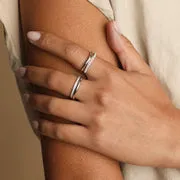 Astrid & Miyu Molten Illusion Pearl bague argent perle