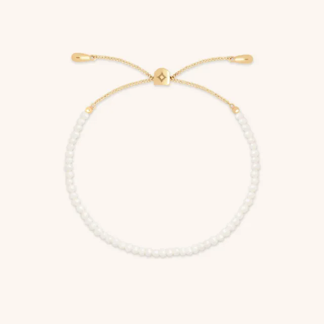 Astrid & Miyu Pearl Beaded bracelet perles or massif