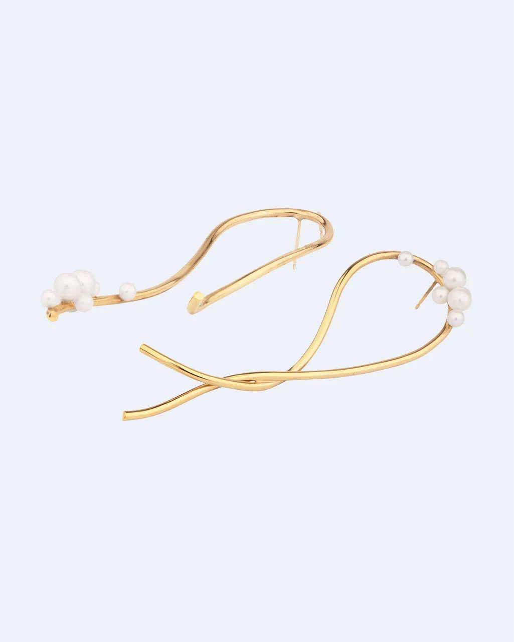 Completedworks Wild Relatives boucles perle plaqué or