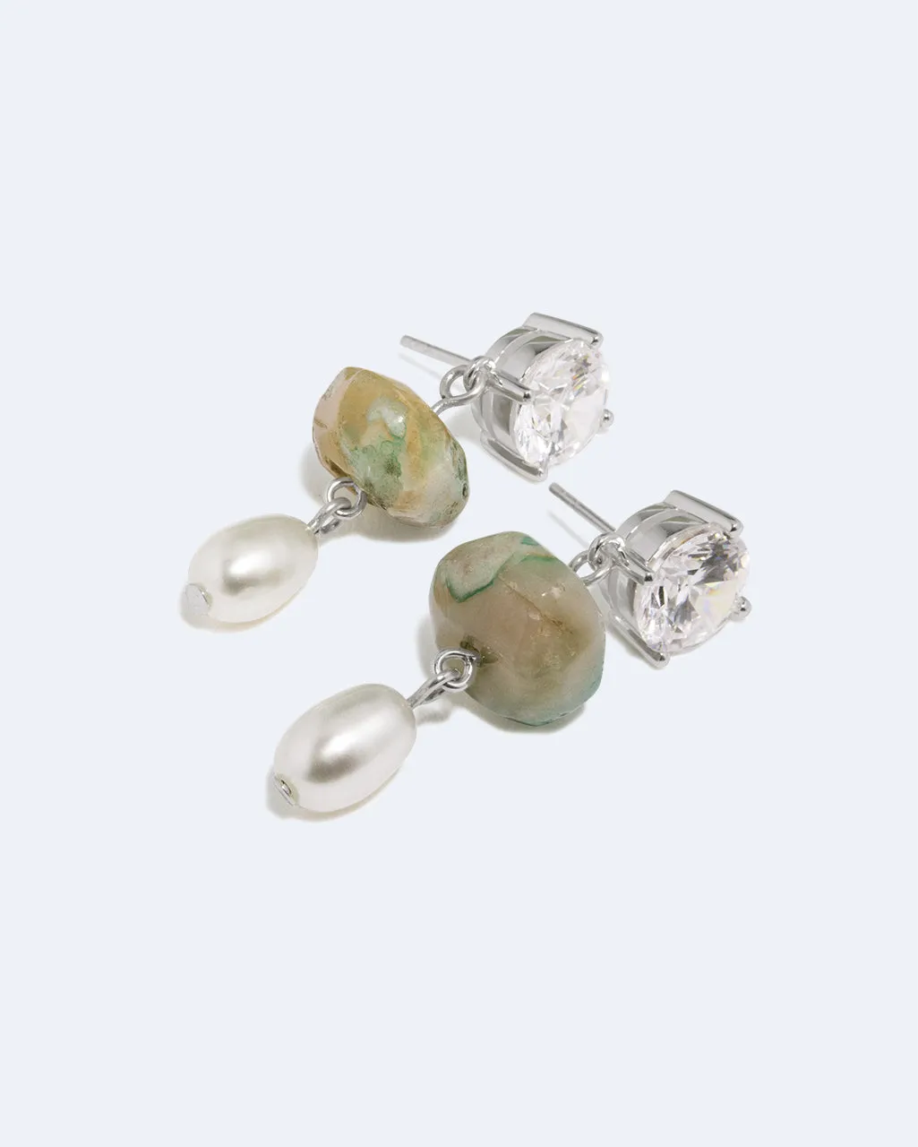 Completedworks Orchard boucles d’oreilles perle agate zirconia