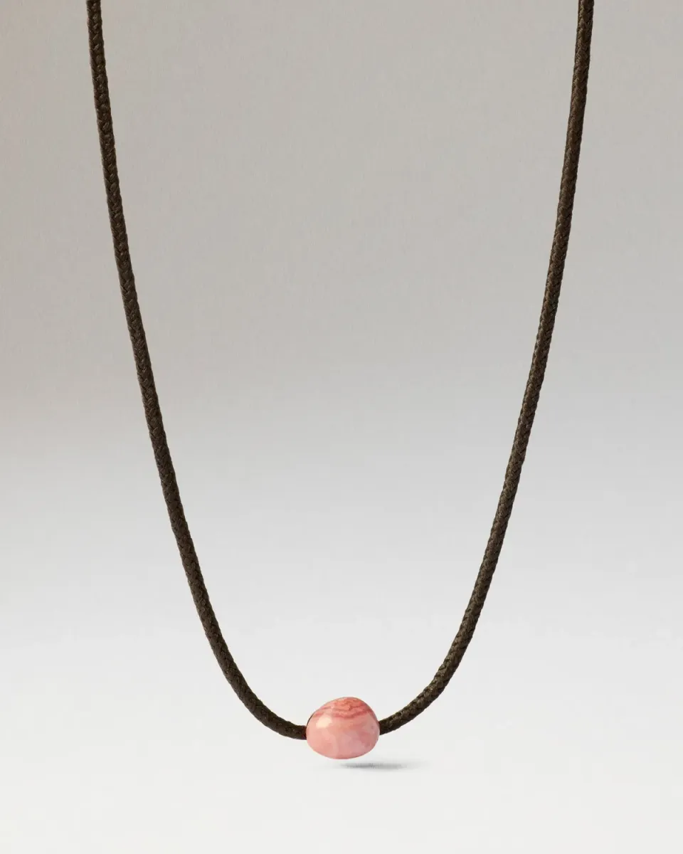 PDPAOLA Orion collier cordon rhodochrosite 62 cm