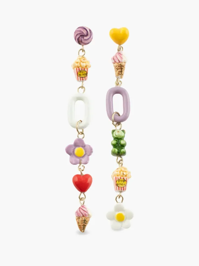 Nach Bijoux Candy boucles d’oreilles pendantes violettes