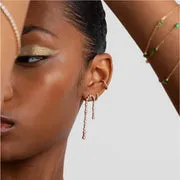 Astrid & Miyu Gleam Crystal Drop Studs boucles d'oreilles doré cristal