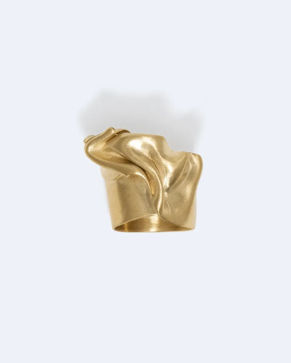 Completedworks Unruffled bague vermeil or taille L