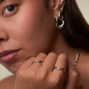 Astrid & Miyu Wave Ring bague argent effet vague