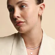 Astrid & Miyu Molten Textured Hoops boucles d'oreilles or massif