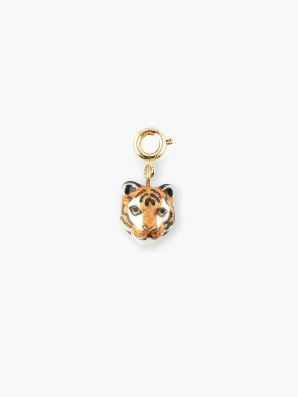 Nach Bijoux Tigre charm's porcelaine doré 2,2 cm
