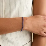 Astrid & Miyu Lazurite September bracelet perles or blanc