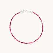 Astrid & Miyu Green Tennis bracelet argent pierre verte