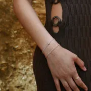Astrid & Miyu Topaz April bracelet perles or massif