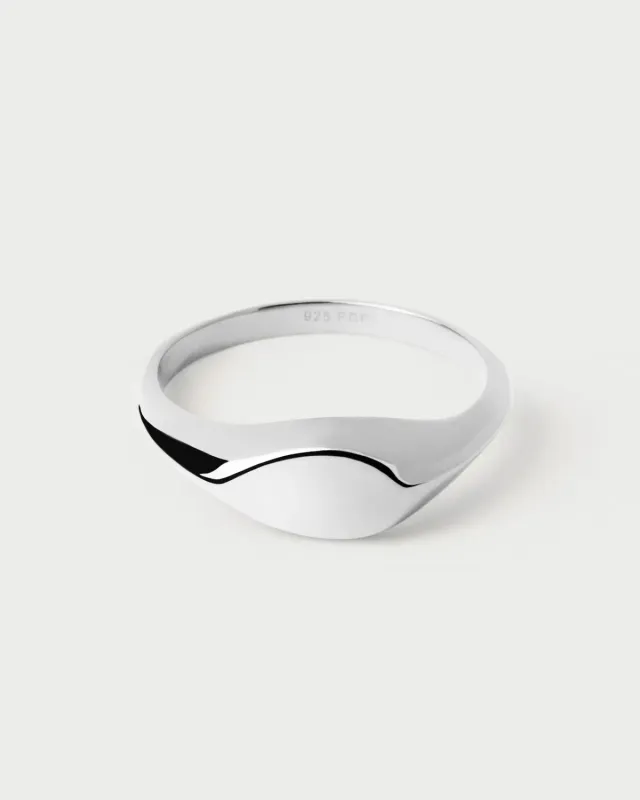 PDPAOLA Devi Stamp bague argent sans pierre