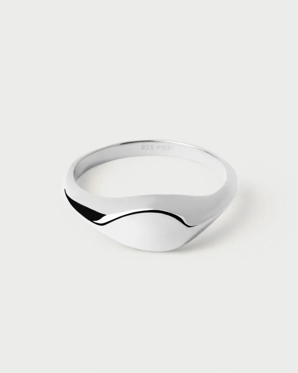 PDPAOLA Devi Stamp bague argent sans pierre