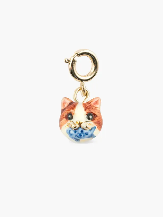 Nach Bijoux Chat et Poisson charm porcelaine 2,7 cm