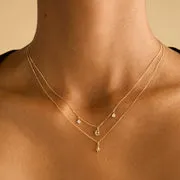 Astrid & Miyu White Topaz Star Pendant collier or massif