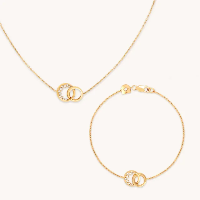 Astrid & Miyu Orbit Pendant collier plaqué or doré