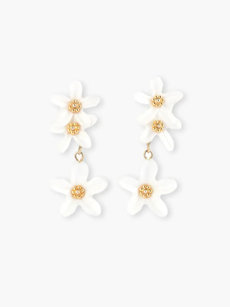 Nach Bijoux fleurs de citron boucles pendantes jaunes 4,8 cm
