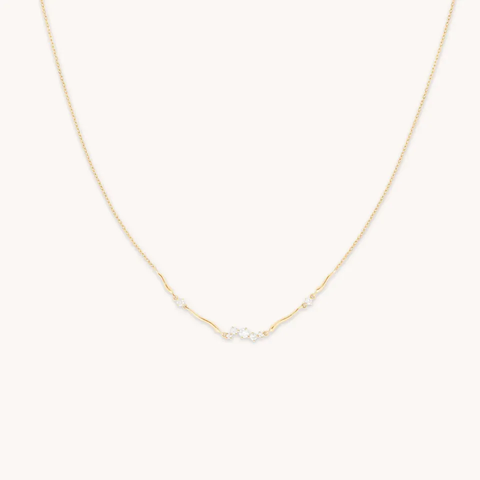 Astrid & Miyu Molten Diamond Cluster collier or diamants