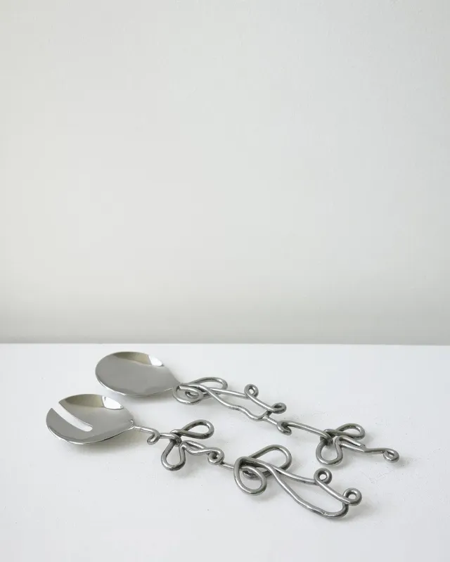 Completedworks Fold A Very Serious Salad service salade argent lot 2