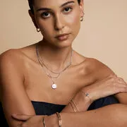 Astrid & Miyu Illusion Double Chain collier argent double