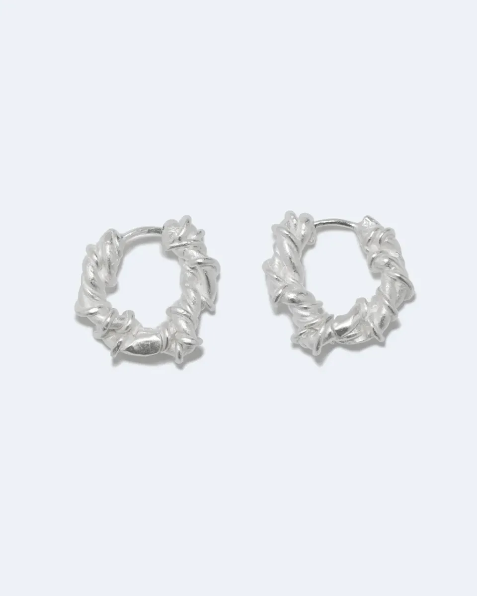 Completedworks Fates Interwoven boucles d'oreilles argenté