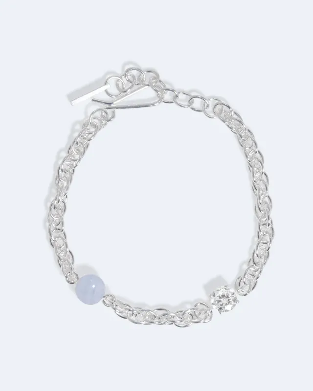 Completedworks Nebula Bind bracelet argent agate bleue