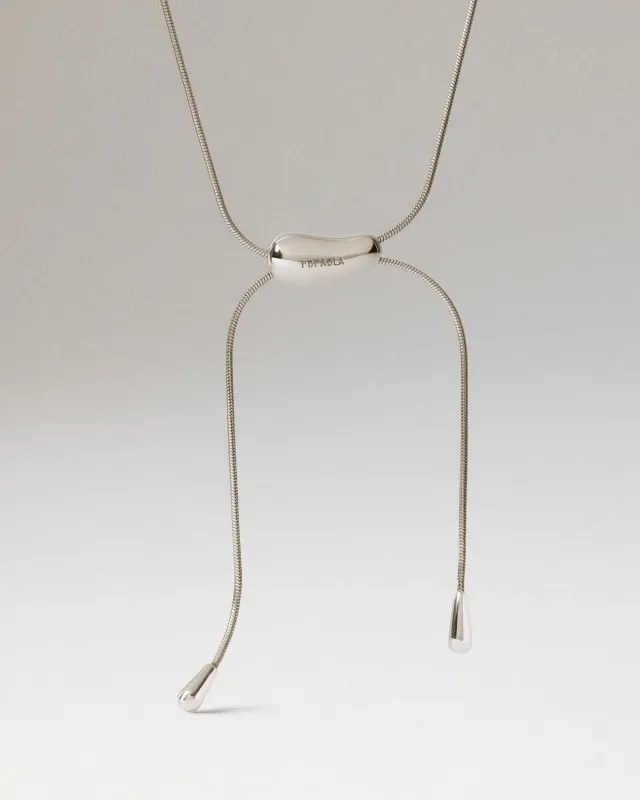 PDPAOLA Rodeo Slider collier argent 62 cm