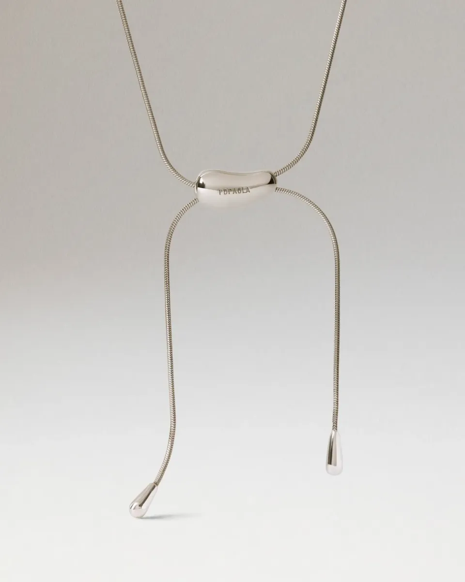 PDPAOLA Rodeo Slider collier argent 62 cm