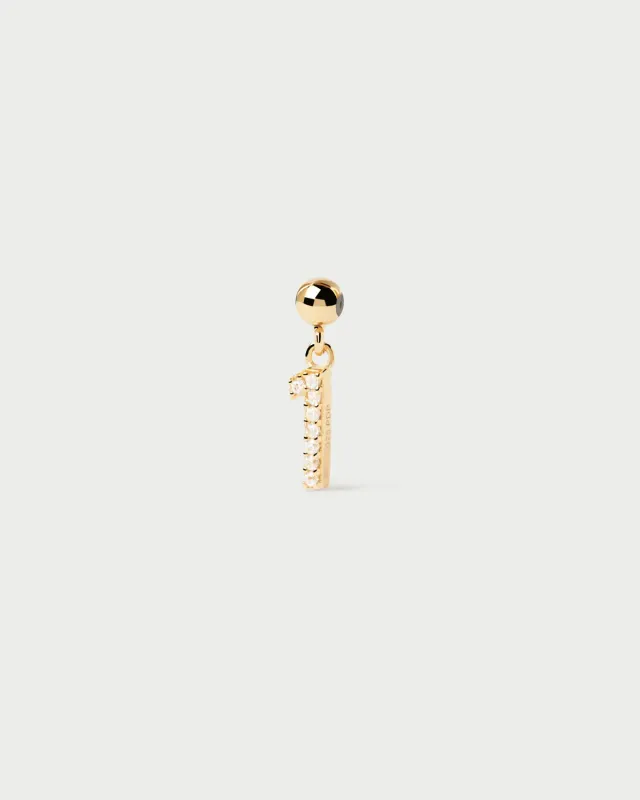 PDPAOLA Number 1 charm zirconia doré