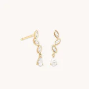 Astrid & Miyu Marquise Drop collier or massif diamant