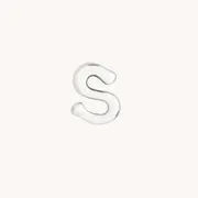 Astrid & Miyu I Initial Click Charm en or blanc massif