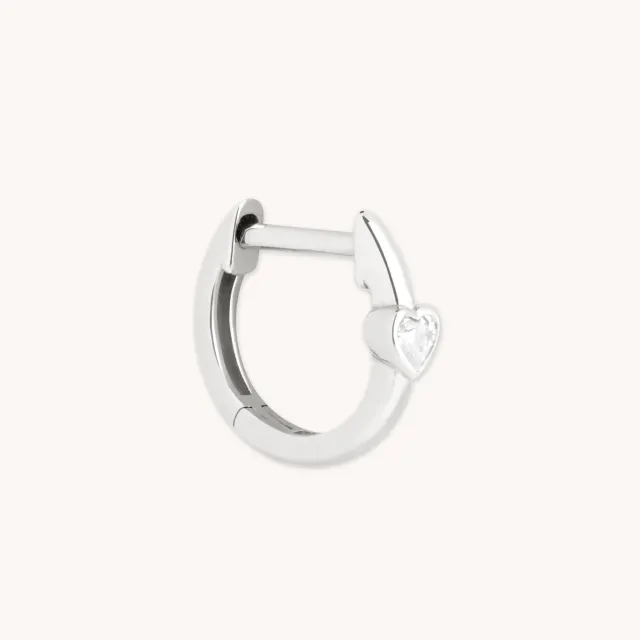 Astrid & Miyu Heart Topaz piercing anneau or blanc