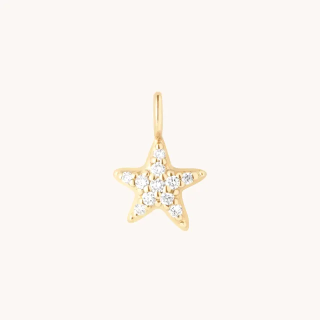Astrid & Miyu Pavé Star breloque or 9 carats étoile