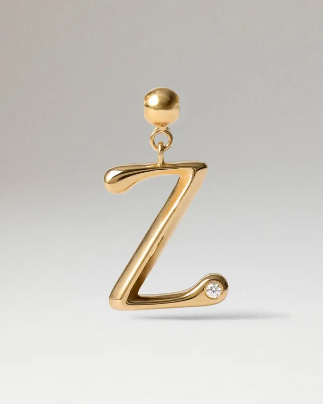 PDPAOLA Charms Initial Z charm lettre zirconia