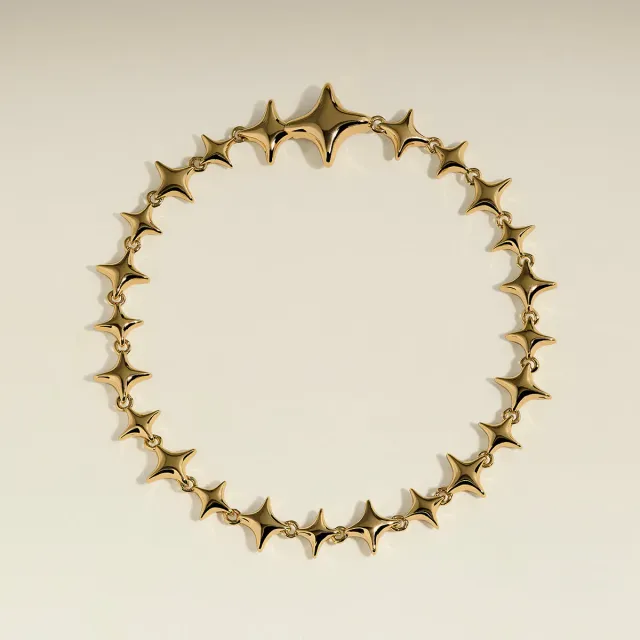 Astrid & Miyu Cosmic Star Chain bracelet doré étoile