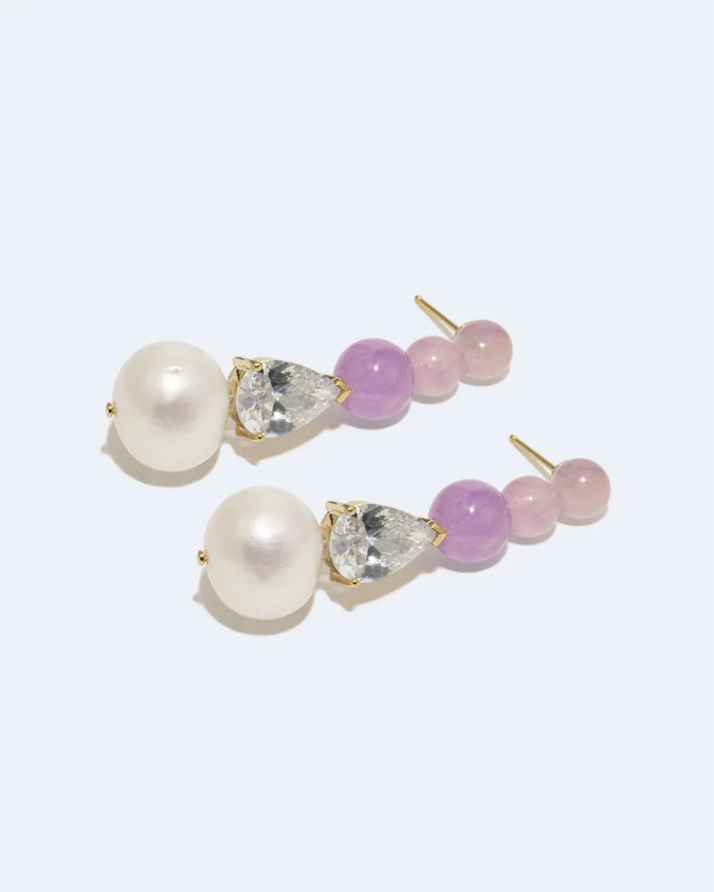Completedworks Ballard boucles d'oreilles perle jade vermeil