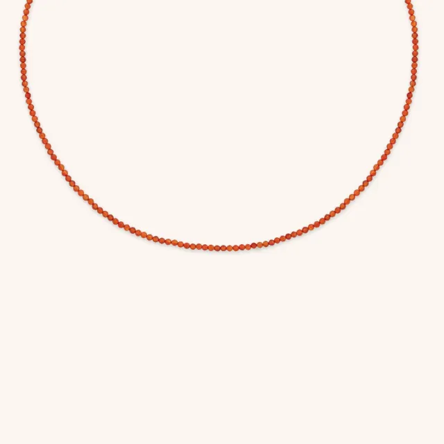 Astrid & Miyu Carnelian collier perles or massif