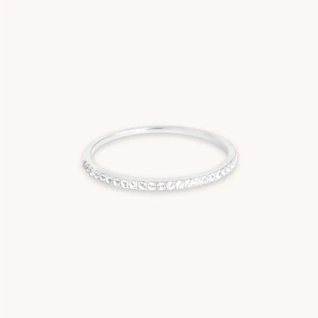 Astrid & Miyu Eternity bague topaze or blanc massif