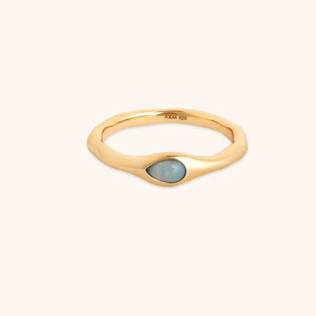 Astrid & Miyu Opal bague cocktail or opale