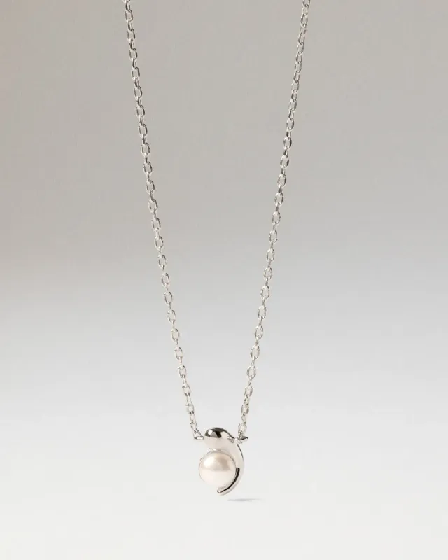 PDPAOLA La Perla Solitaire collier perle argent