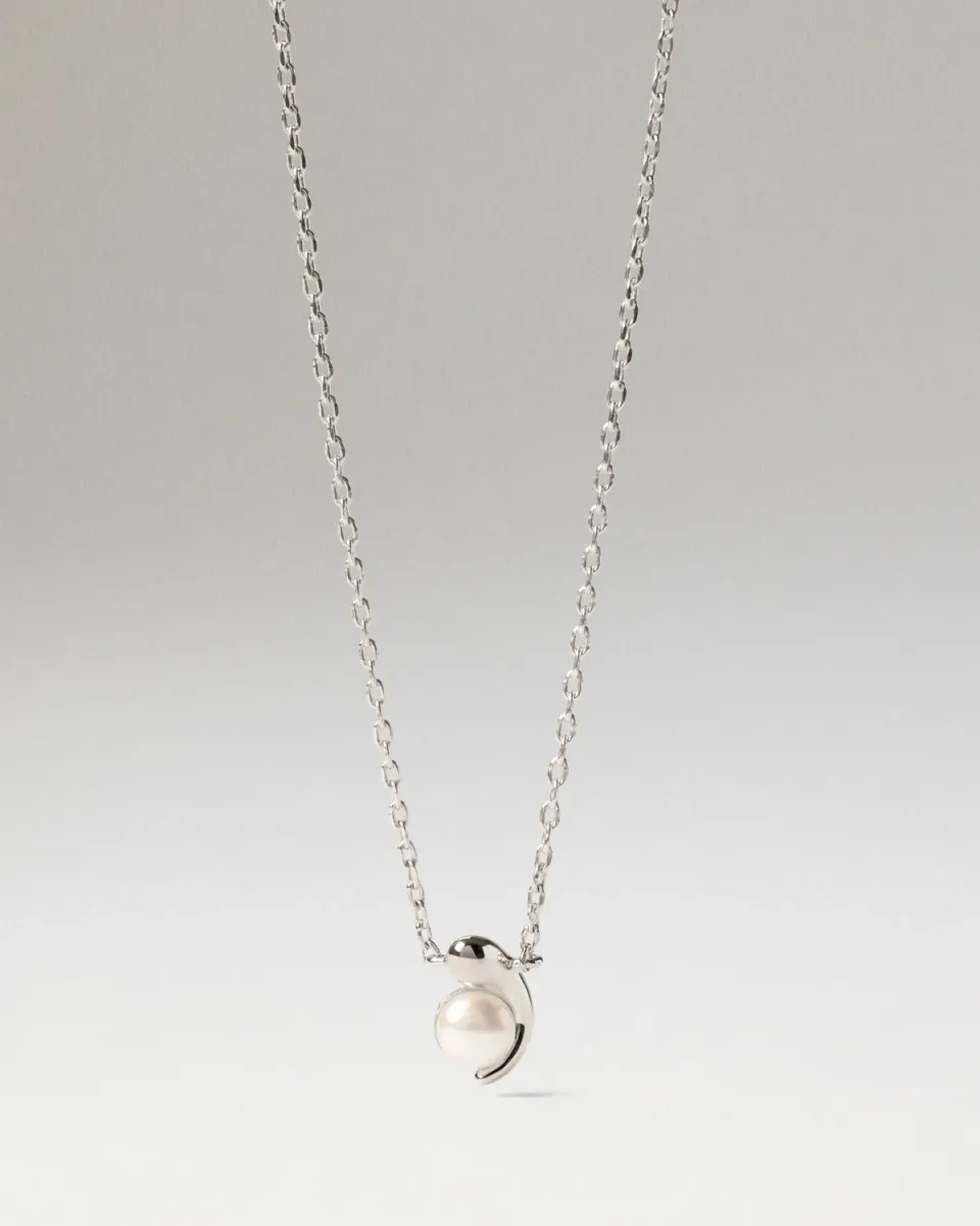 PDPAOLA La Perla Solitaire collier perle argent