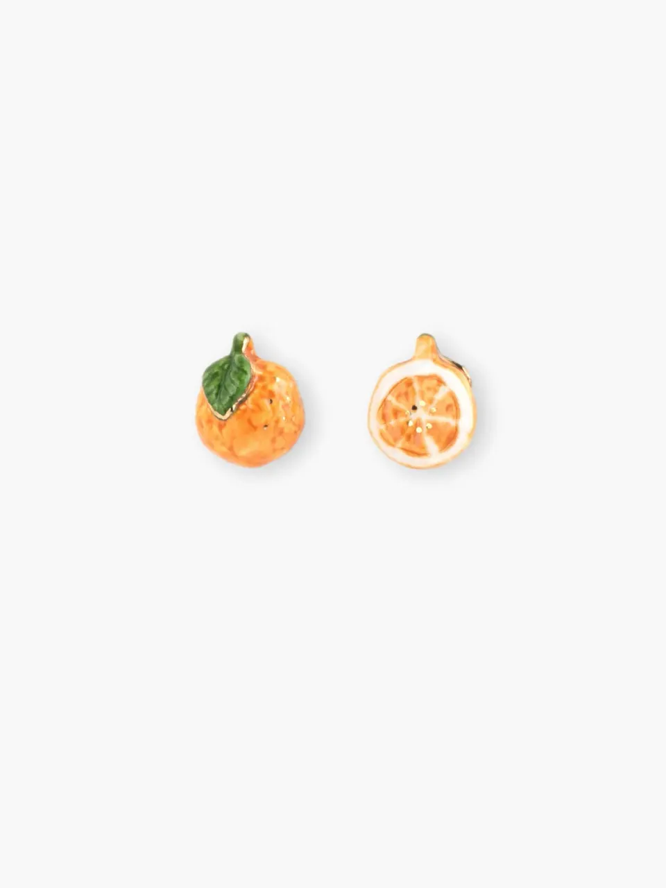 Nach Bijoux Boucles puces orange fruit porcelaine 1,4 cm