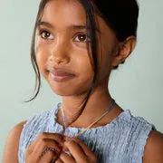 Astrid & Miyu Junior Rainbow Gemstone collier or blanc 9k